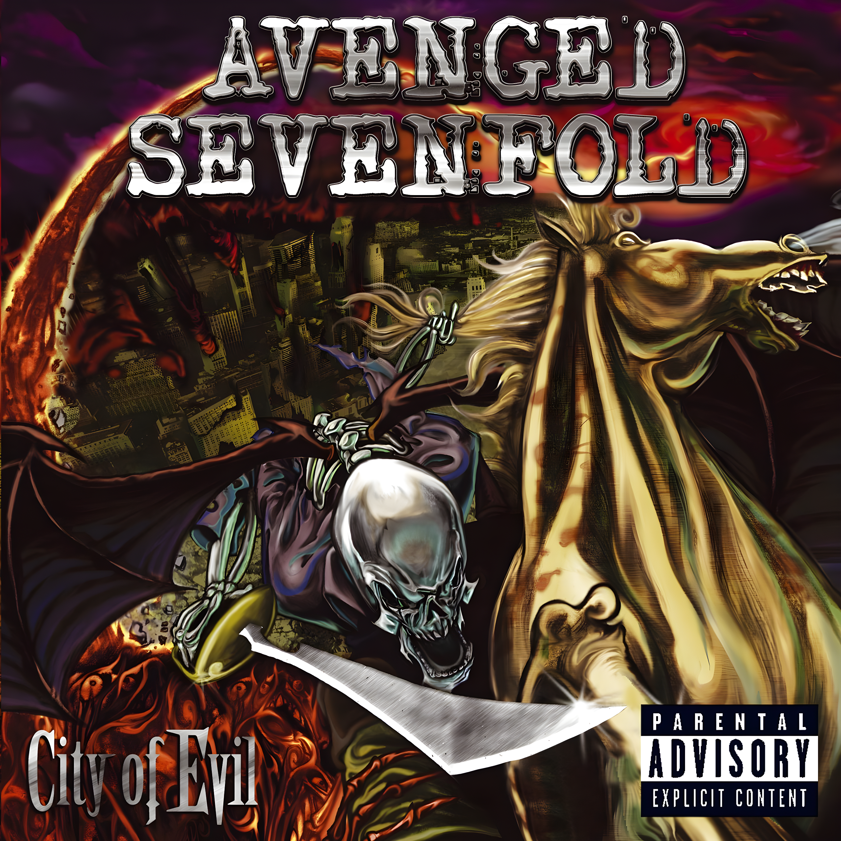 City of Evil by Avenged Sevenfold album cover