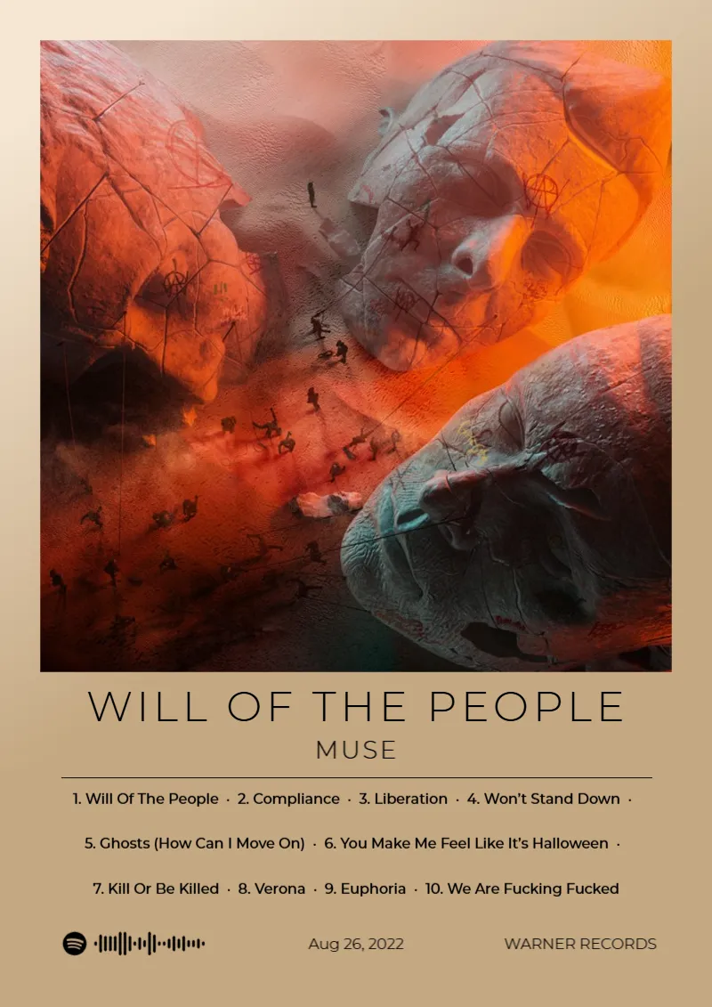 Will Of The People · Will Of The People · Muse · DIN A4 Album poster for Will Of The People by Muse