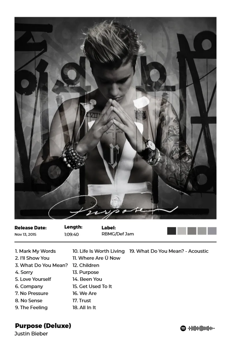 Purpose (Deluxe) · Purpose (Deluxe) · Justin Bieber · 2:3 Album poster for Purpose (Deluxe) by Justin Bieber