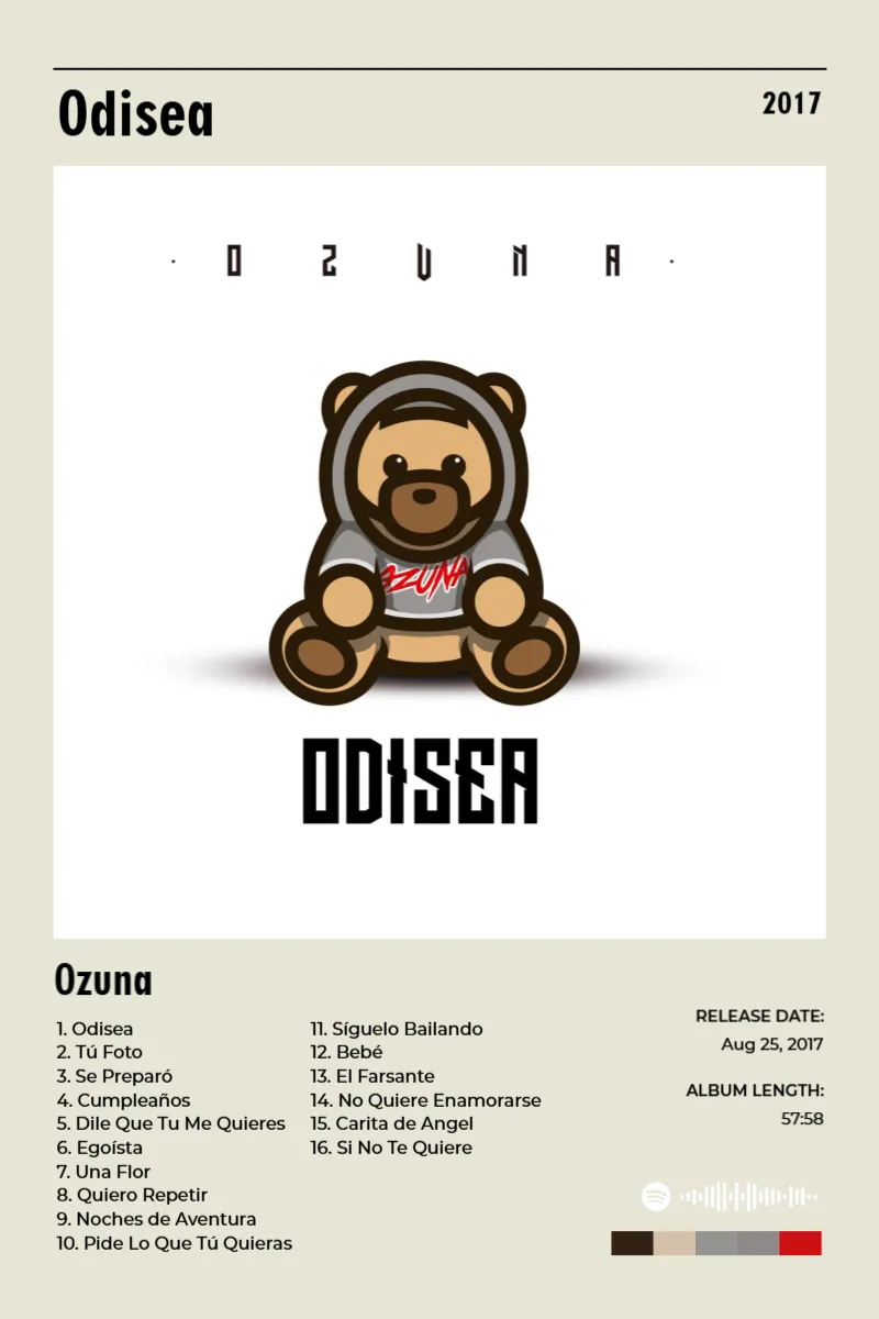 Album poster for Odisea by Ozuna