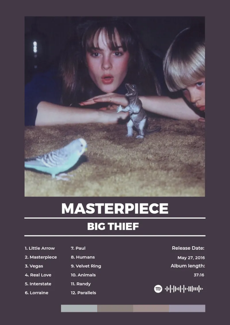 Album poster for Masterpiece by Big Thief