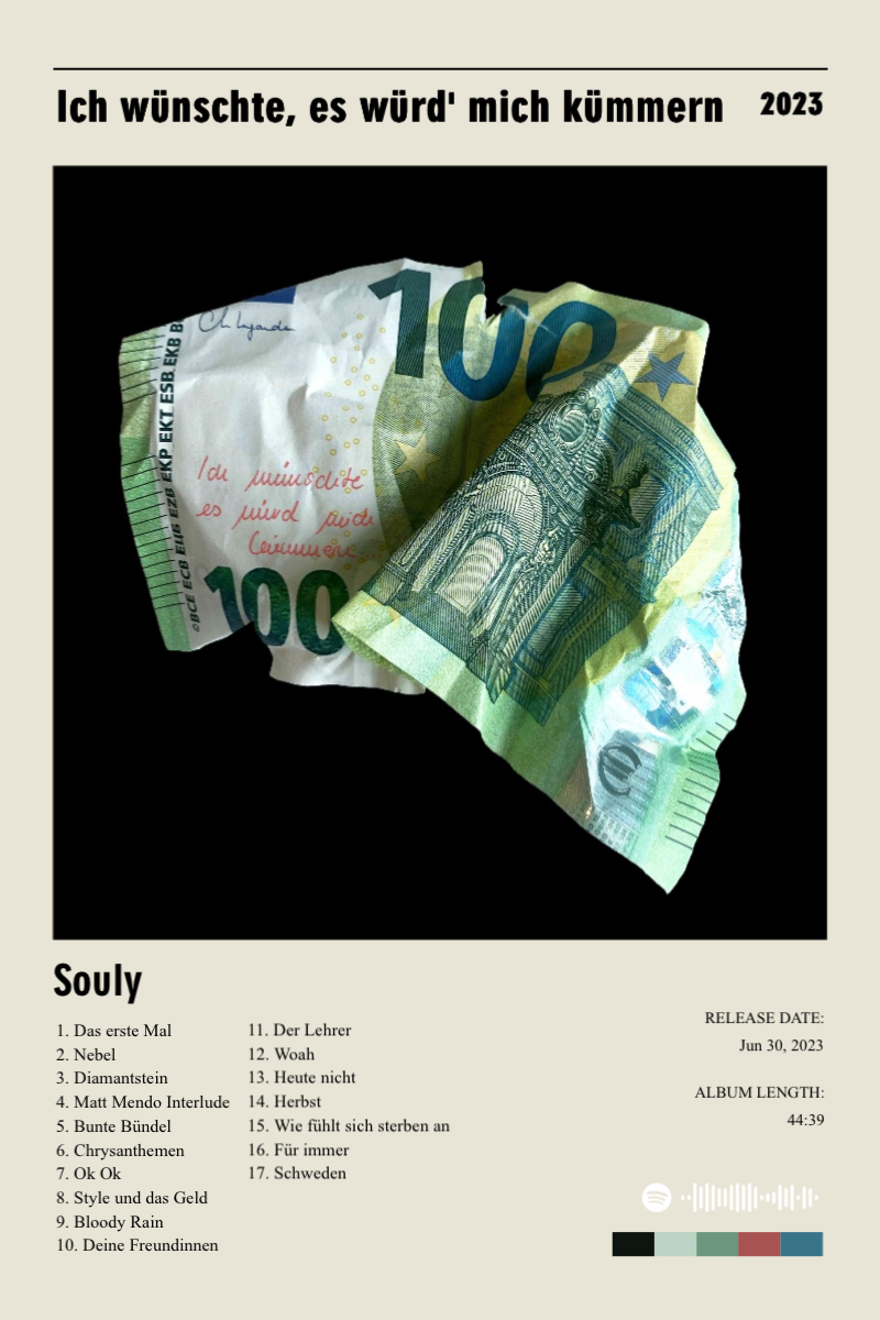 Album poster for Ich wünschte, es würd' mich kümmern by Souly