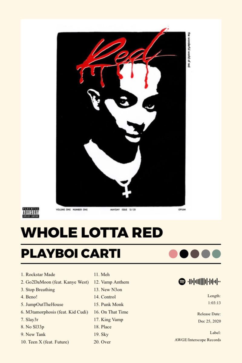 Album poster for Whole Lotta Red by Playboi Carti