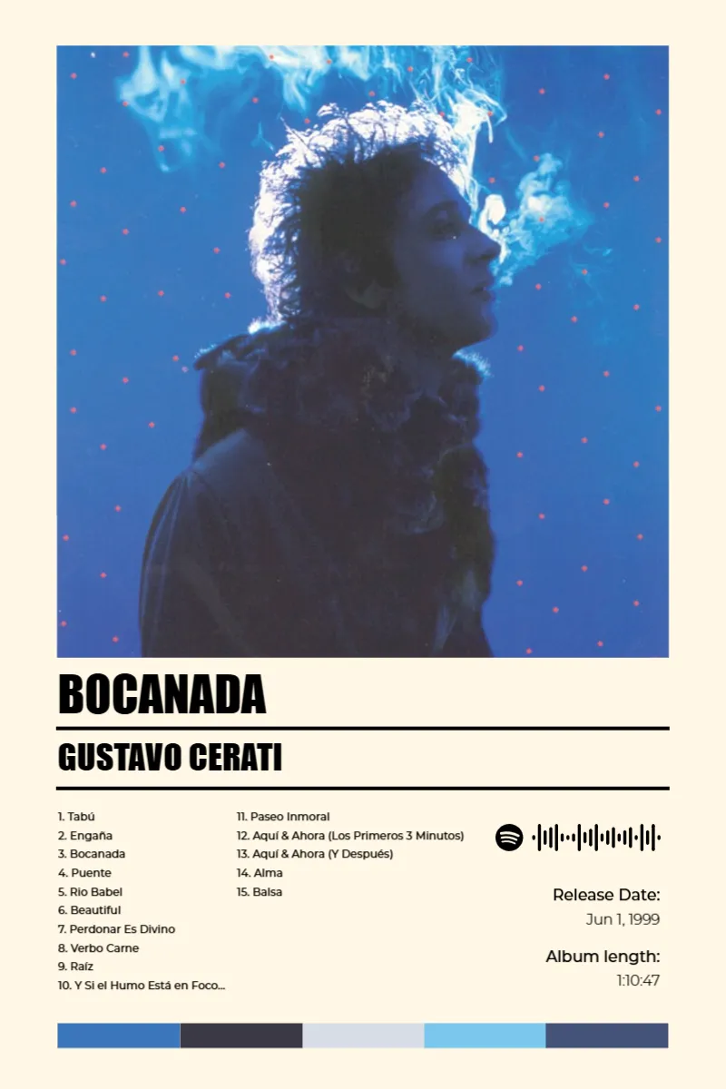 Album poster for Bocanada by Gustavo Cerati