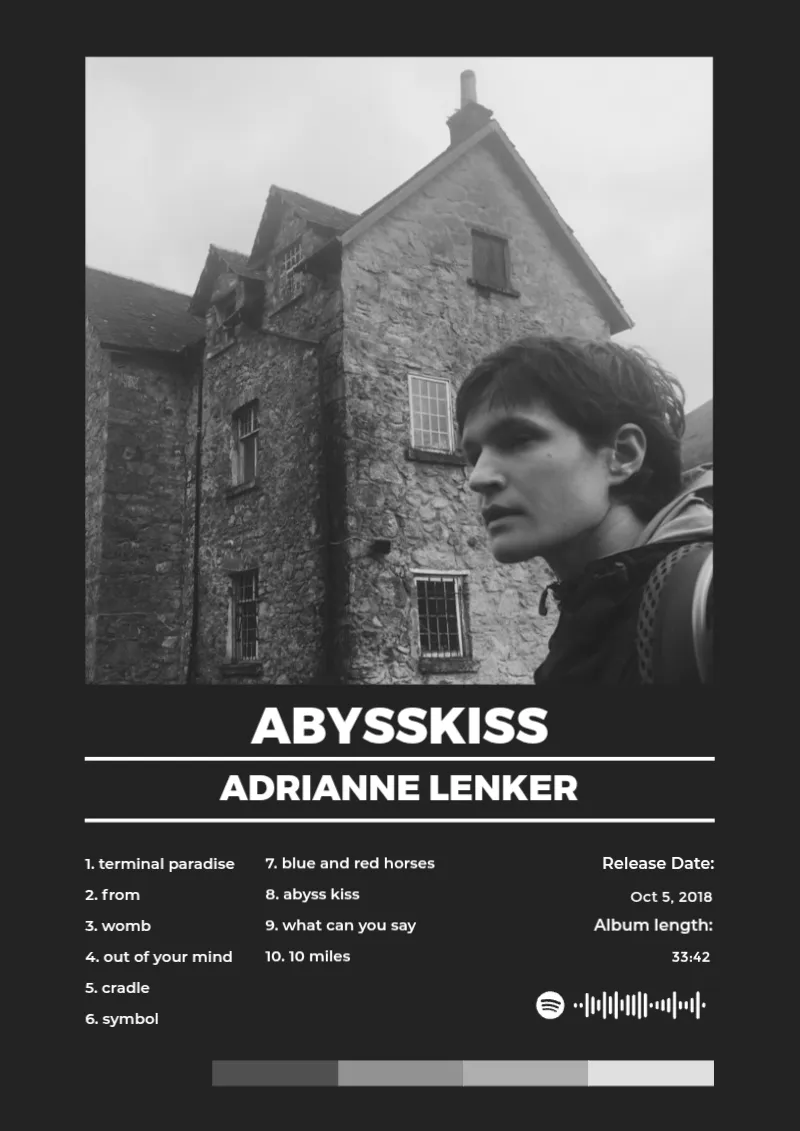 Album poster for abysskiss by Adrianne Lenker
