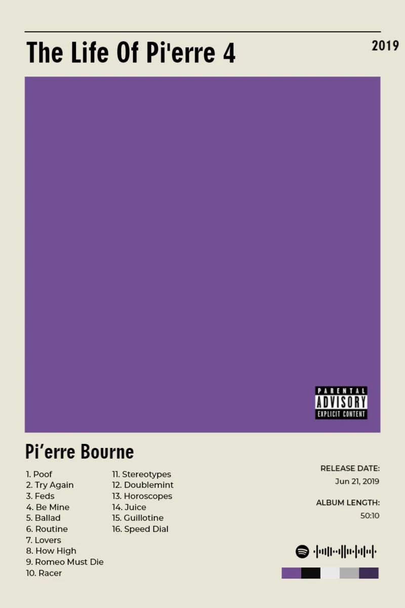 Album poster for The Life Of Pi'erre 4 by Pi’erre Bourne