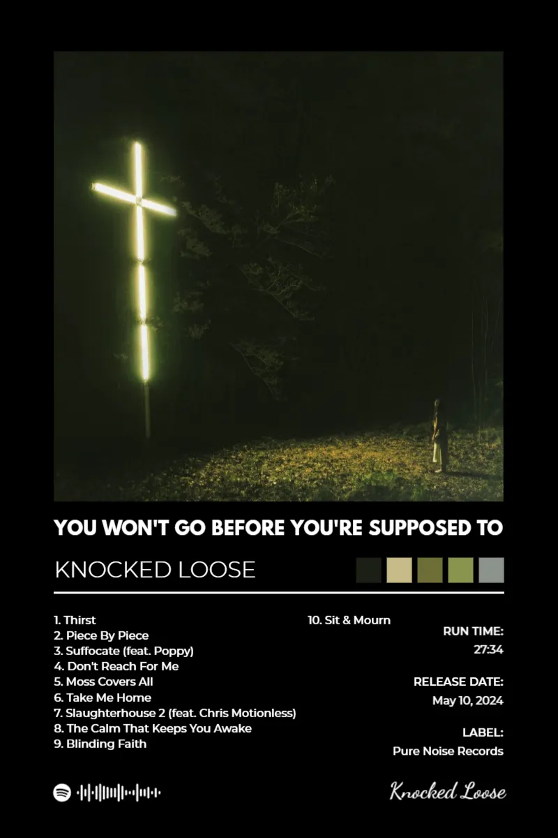 Album poster for You Won't Go Before You're Supposed To by Knocked Loose