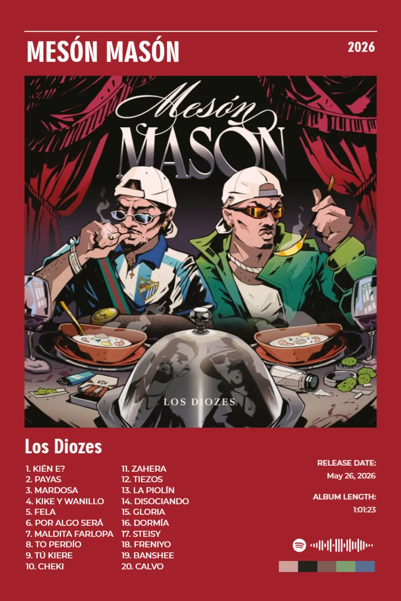 Album poster for MESÓN MASÓN by Los Diozes