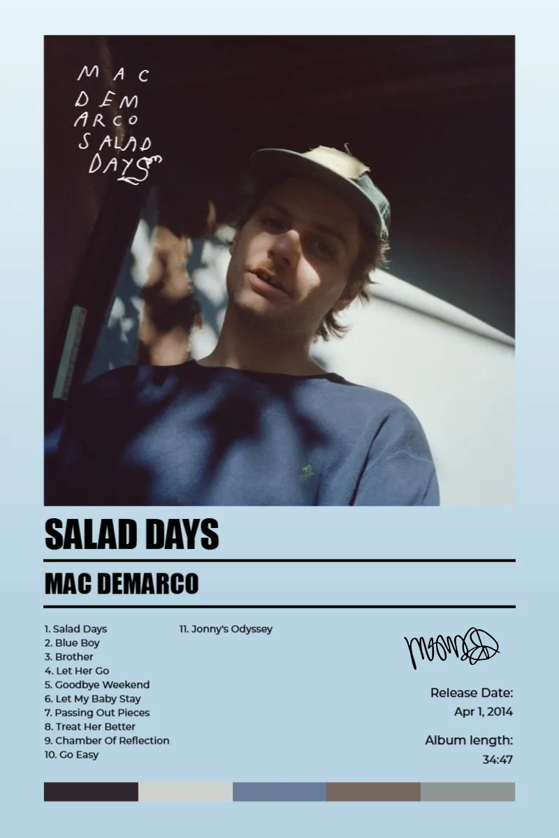 Salad Days · Salad Days · Mac DeMarco · 2:3 Album poster for Salad Days by Mac DeMarco