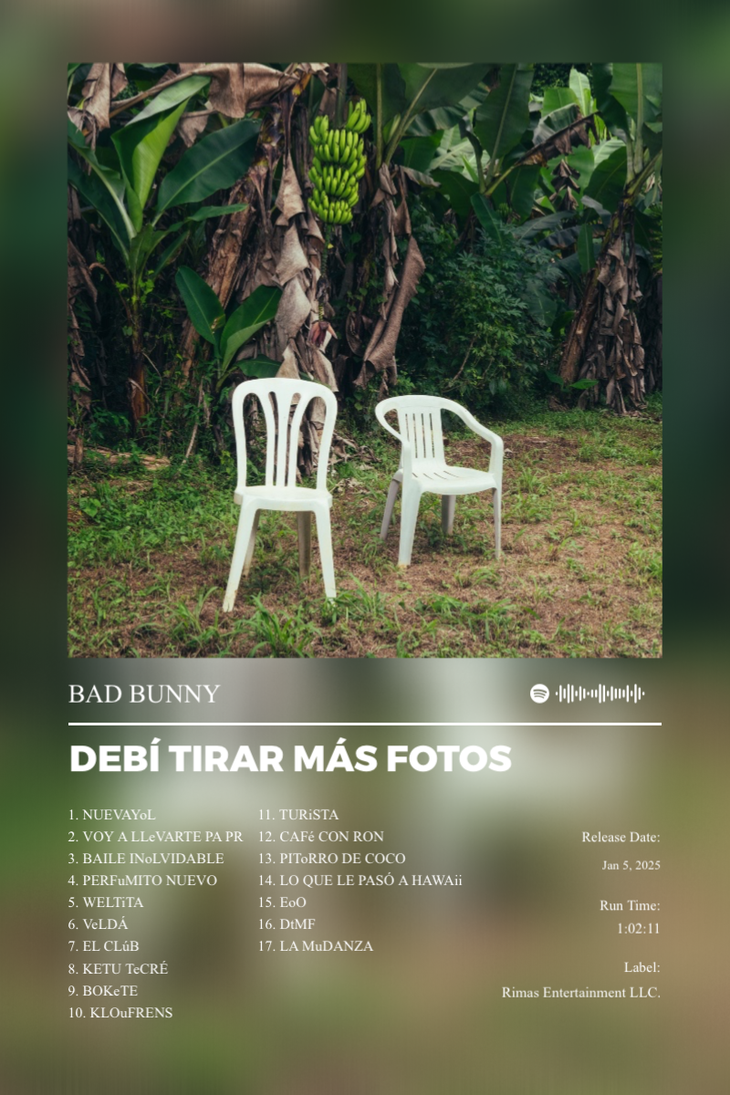 Album poster for DeBÍ TiRAR MáS FOToS by Bad Bunny