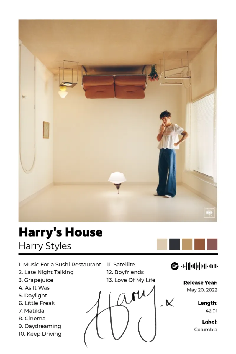 Album poster for Harry's House by Harry Styles