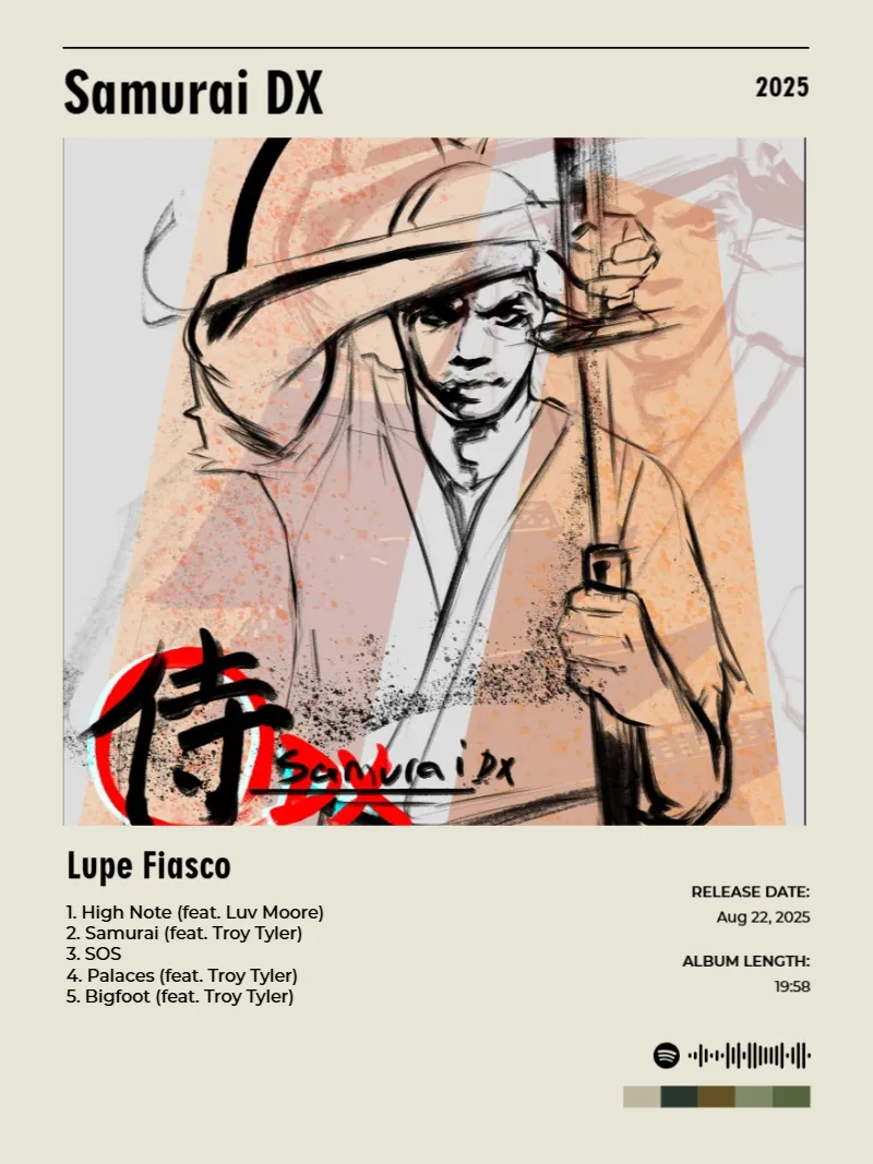 Album poster for Samurai DX by Lupe Fiasco