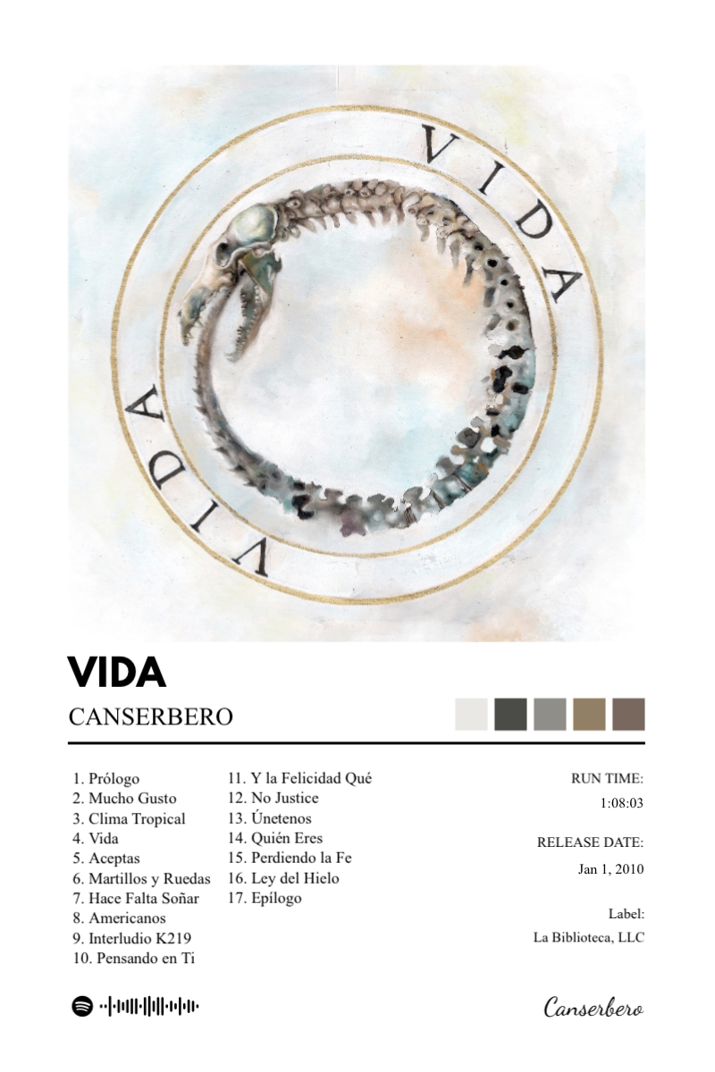 Album poster for Vida by Canserbero