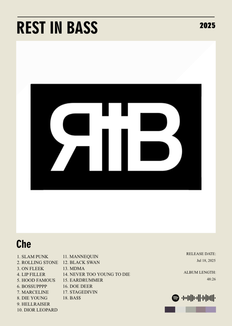 Album poster for REST IN BASS by Che