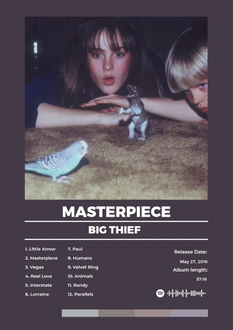 Album poster for Masterpiece by Big Thief