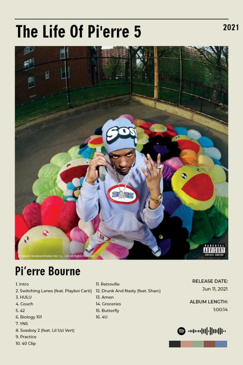 Album poster for The Life Of Pi'erre 5 by Pi’erre Bourne