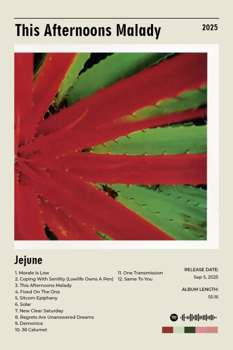 This Afternoons Malady · This Afternoons Malady · Jejune · 2:3 Album poster for This Afternoons Malady by Jejune