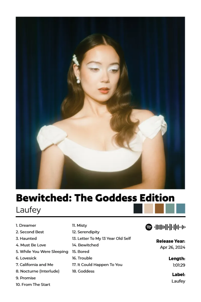Album poster for Bewitched: The Goddess Edition by Laufey
