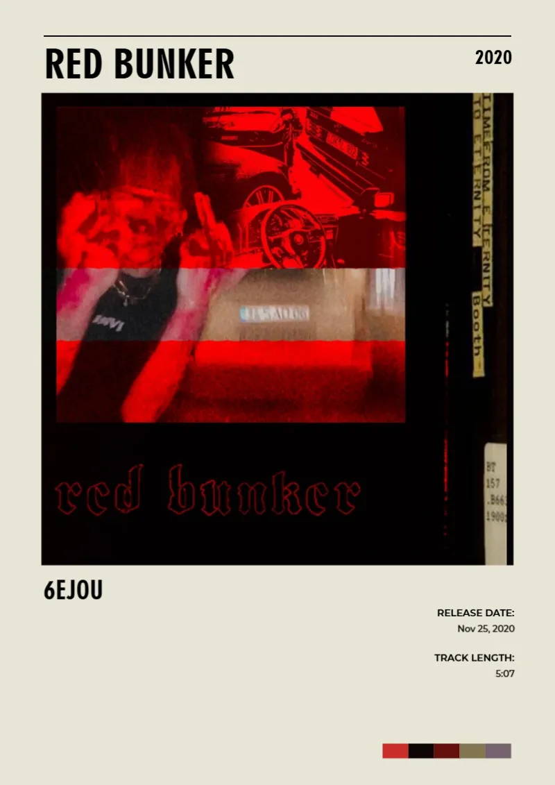 Album poster for RED BUNKER by 6EJOU