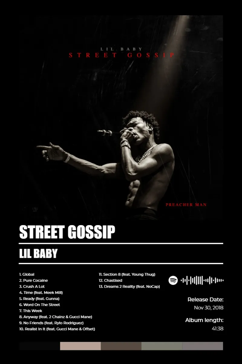 Album poster for Street Gossip by Lil Baby