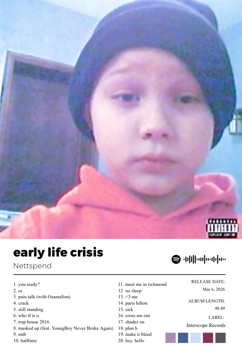 Album poster for early life crisis by Nettspend