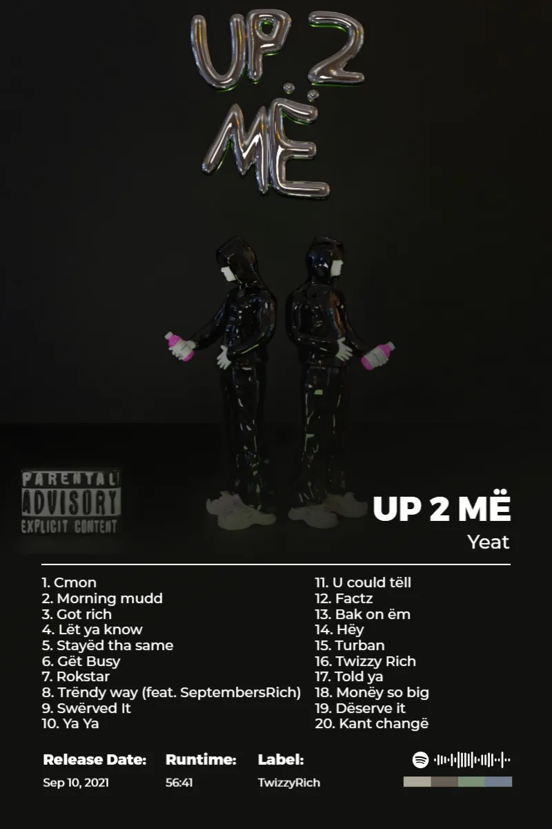 Album poster for Up 2 Më by Yeat