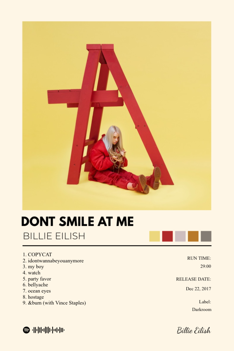 Album poster for dont smile at me by Billie Eilish