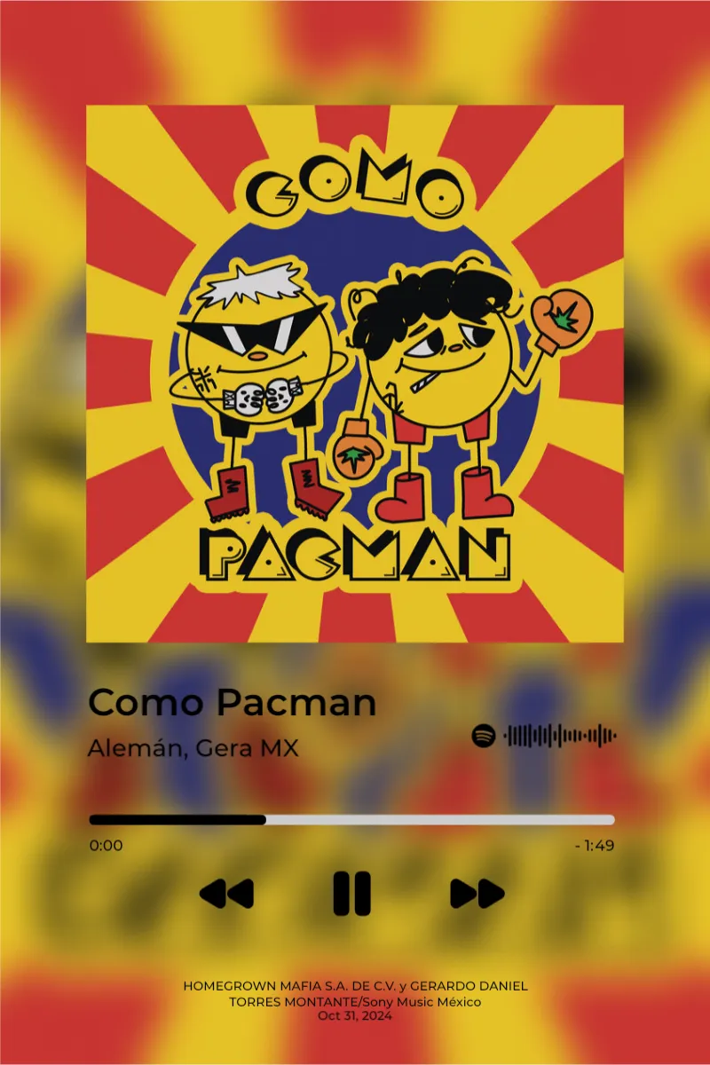 Como Pacman · Como Pacman · Alemán, Gera MX · 2:3 Album poster for Como Pacman by Alemán, Gera MX