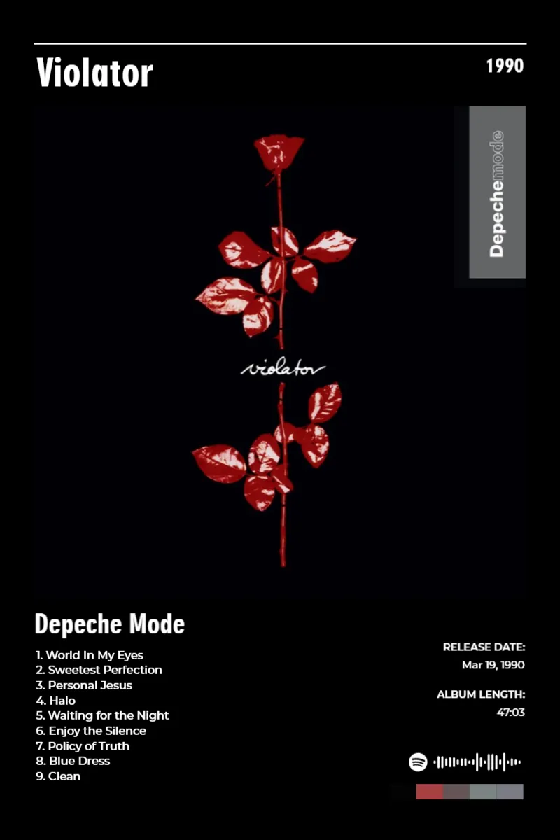 Violator · Violator · Depeche Mode · 2:3 Album poster for Violator by Depeche Mode