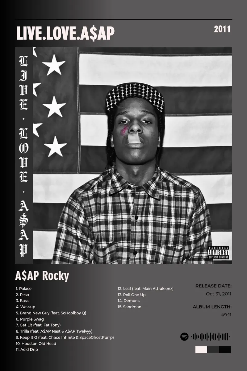 Album poster for LIVE.LOVE.A$AP by A$AP Rocky