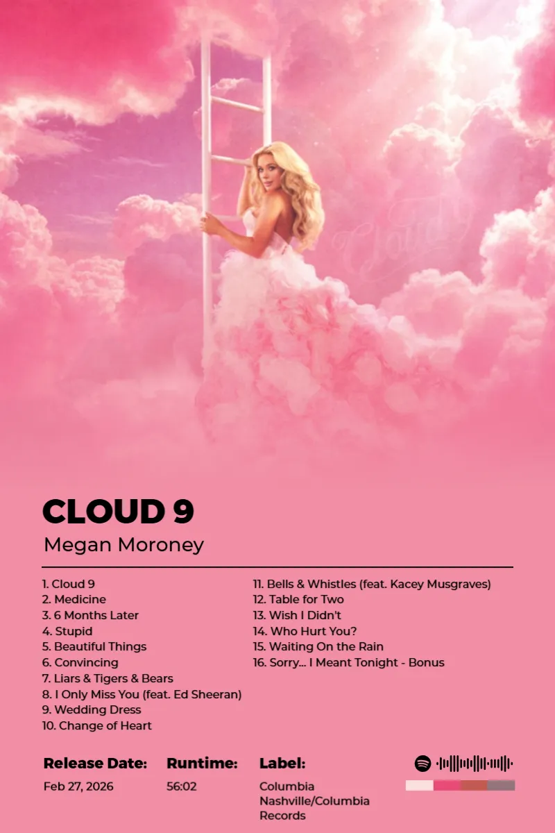 Cloud 9 · Cloud 9 · Megan Moroney · 2:3 Album poster for Cloud 9 by Megan Moroney