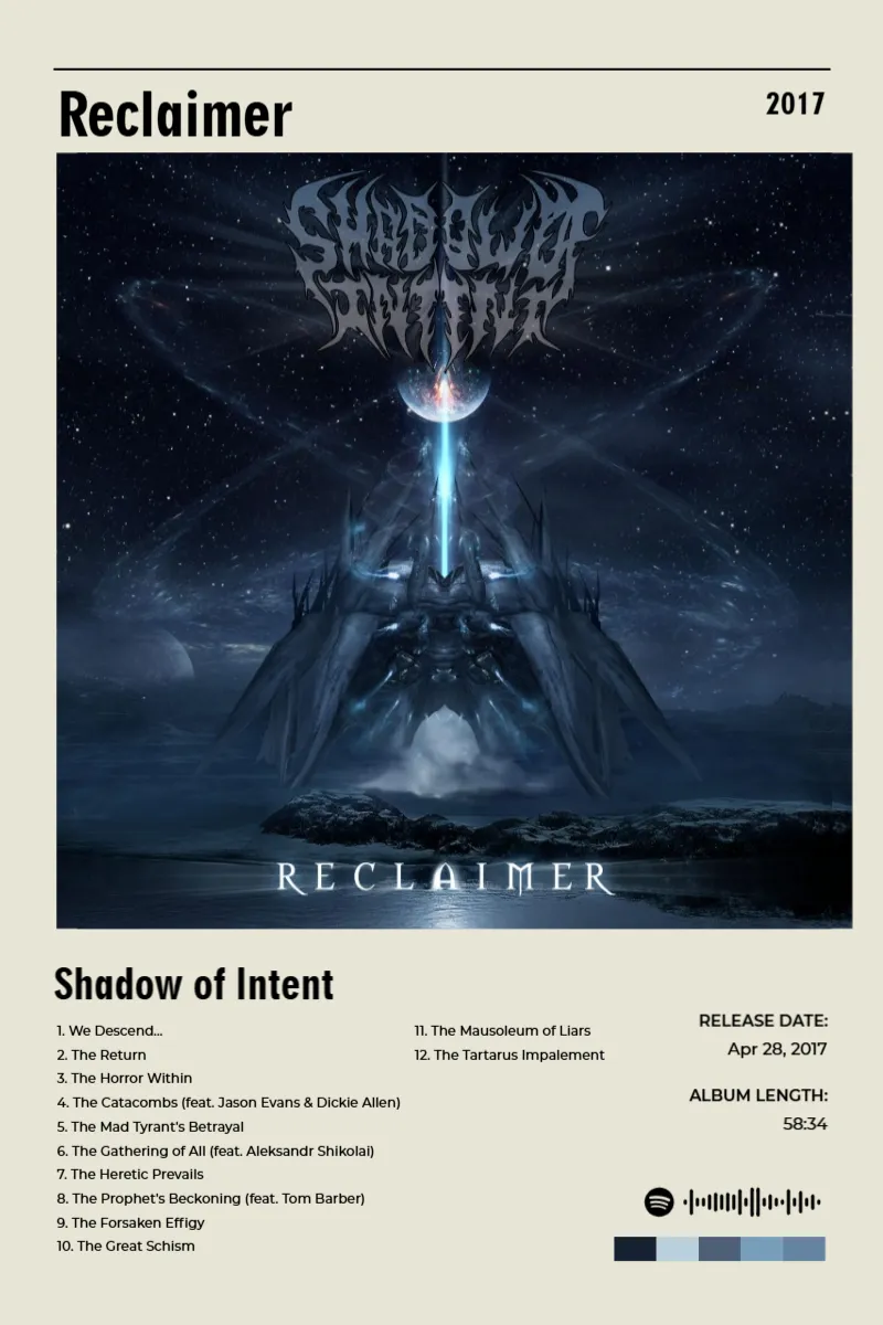 Album poster for Reclaimer by Shadow of Intent