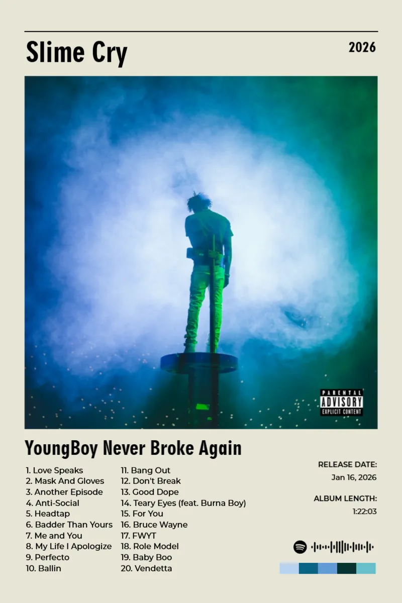 Slime Cry · Slime Cry · YoungBoy Never Broke Again · 2:3 Album poster for Slime Cry by YoungBoy Never Broke Again