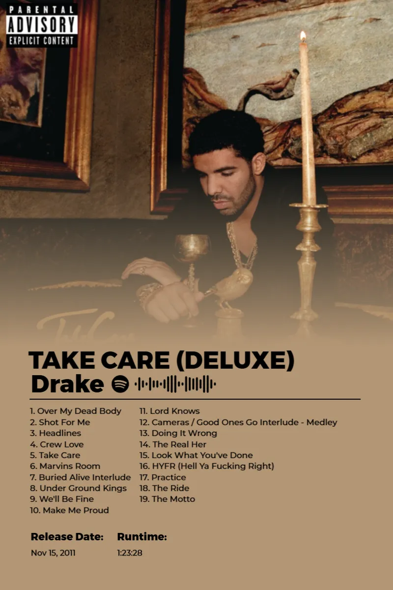 Album poster for Take Care (Deluxe) by Drake