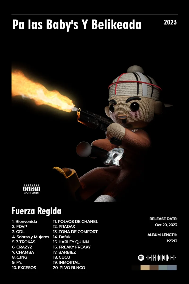 Pa las Baby's Y Belikeada · Pa las Baby's Y Belikeada · Fuerza Regida · 2:3 Album poster for Pa las Baby's Y Belikeada by Fuerza Regida