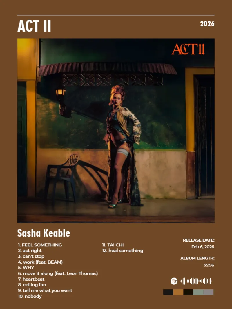 Album poster for ACT II by Sasha Keable