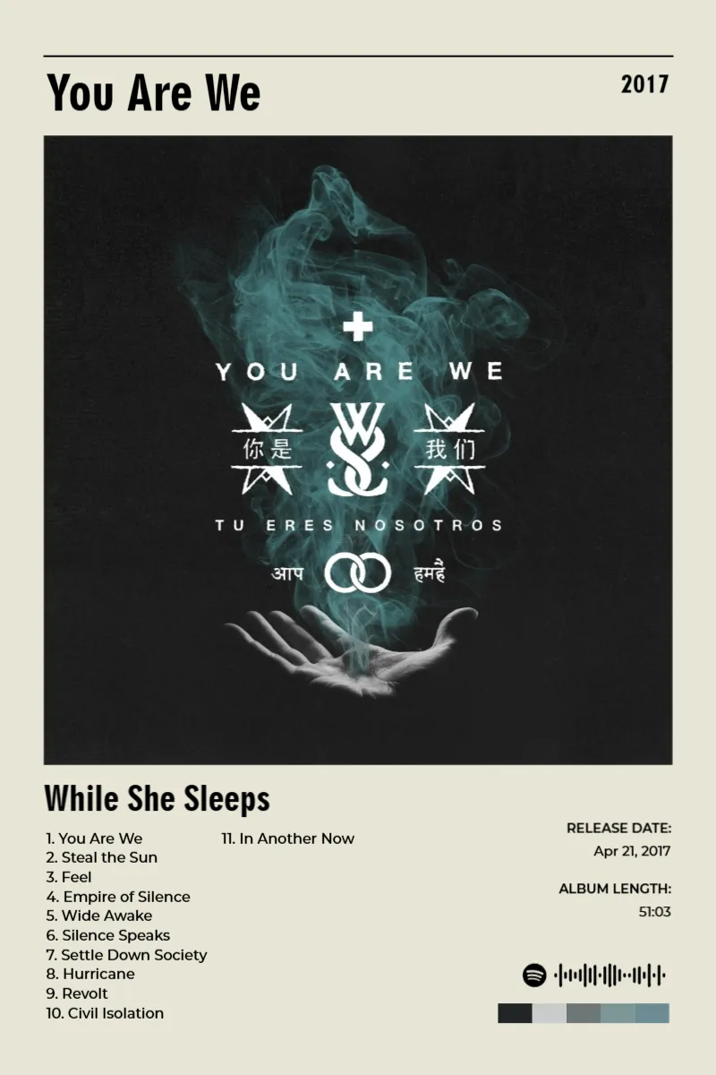 Album poster for You Are We by While She Sleeps