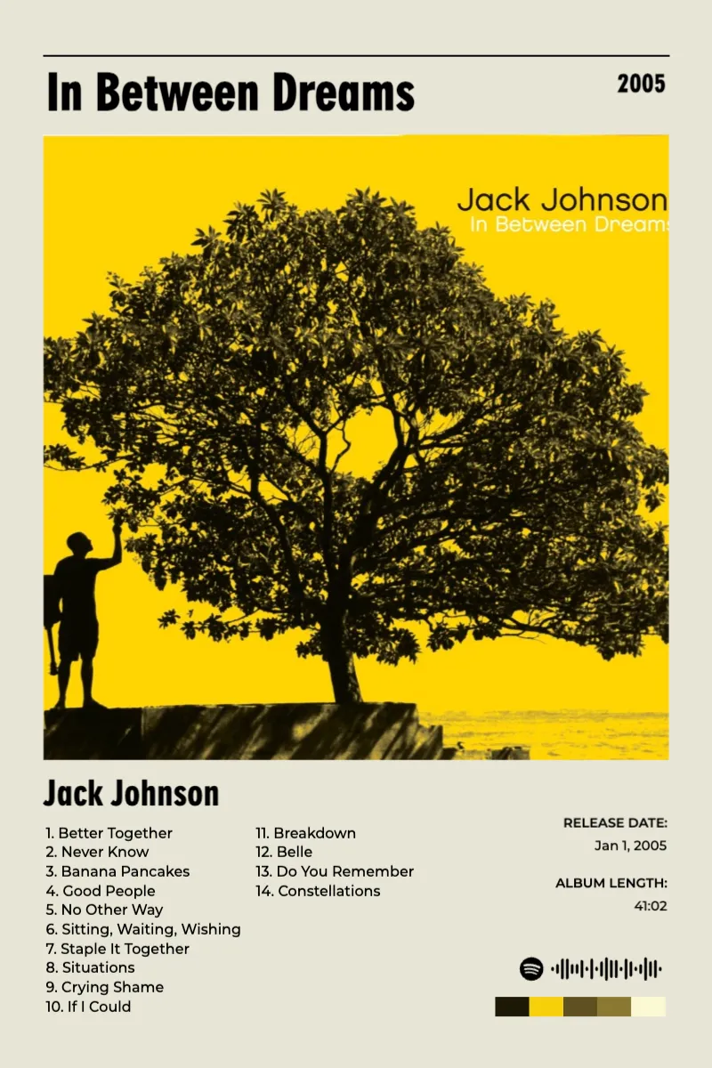 Album poster for In Between Dreams by Jack Johnson