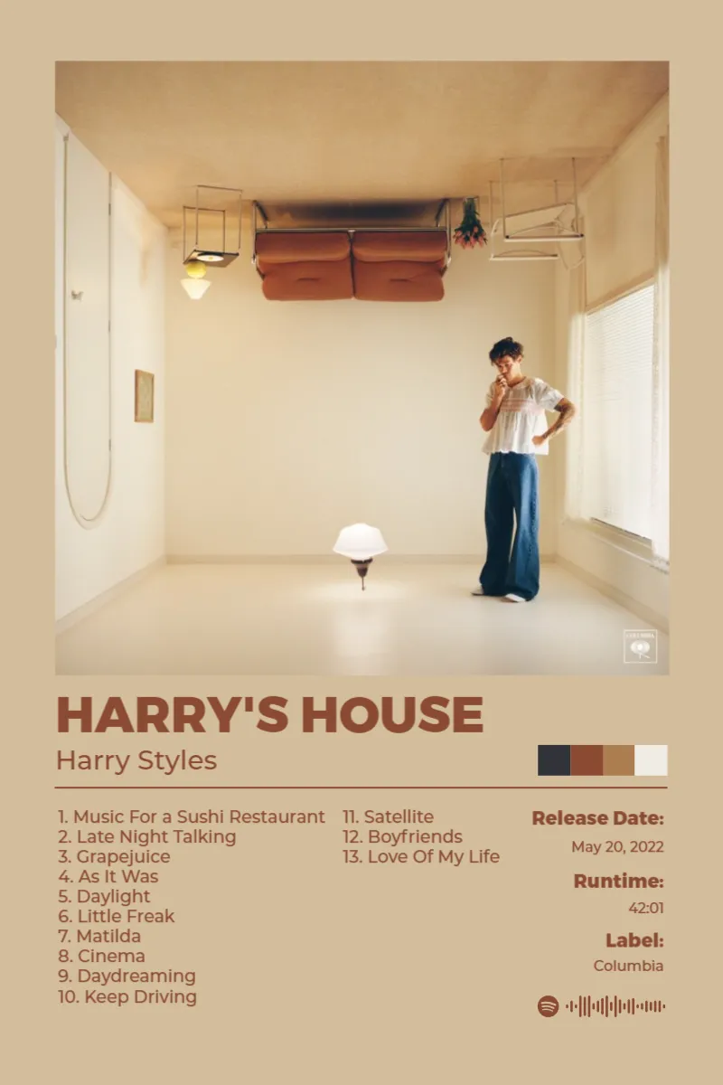 Album poster for Harry's House by Harry Styles