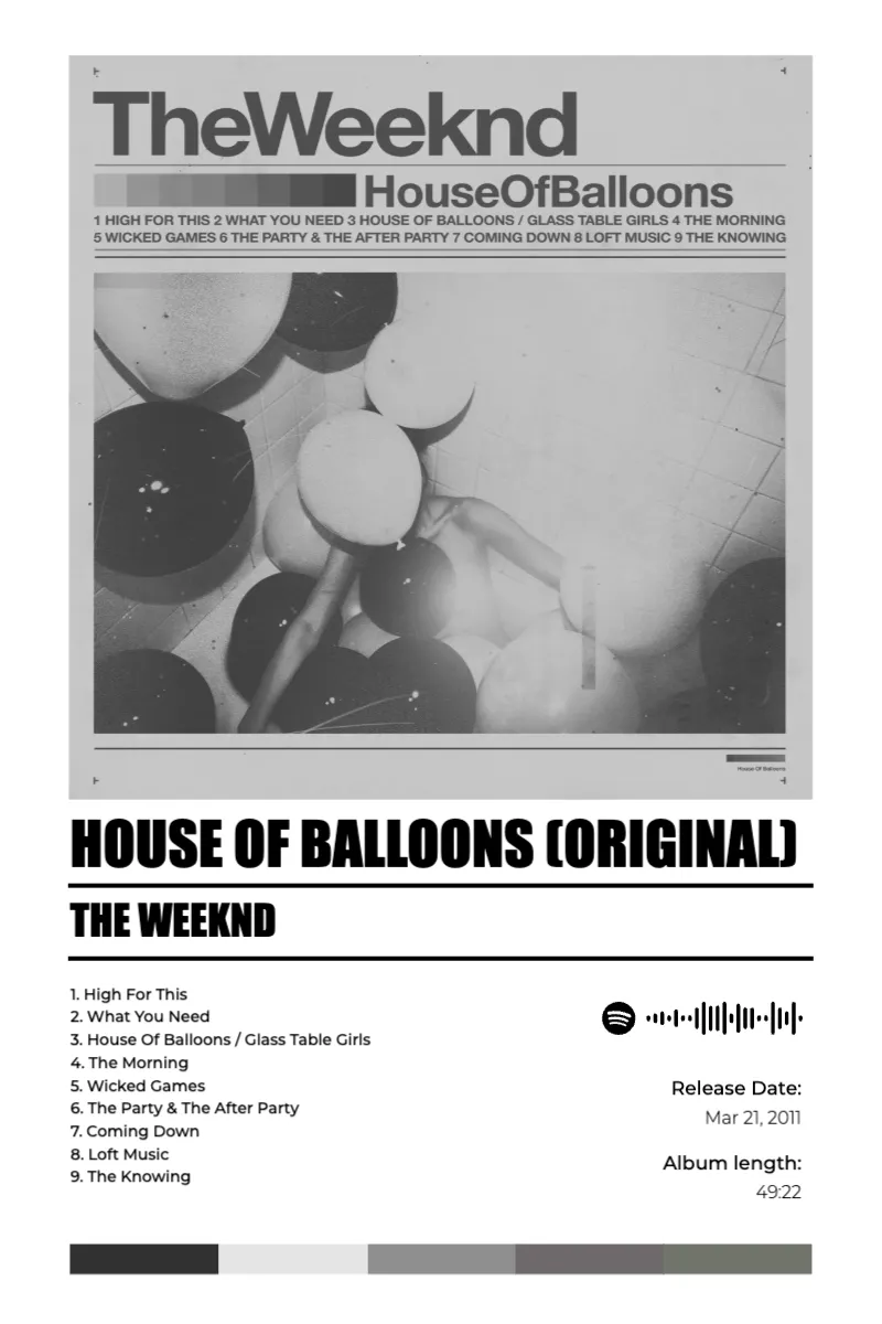 Album poster for House Of Balloons (Original) by The Weeknd