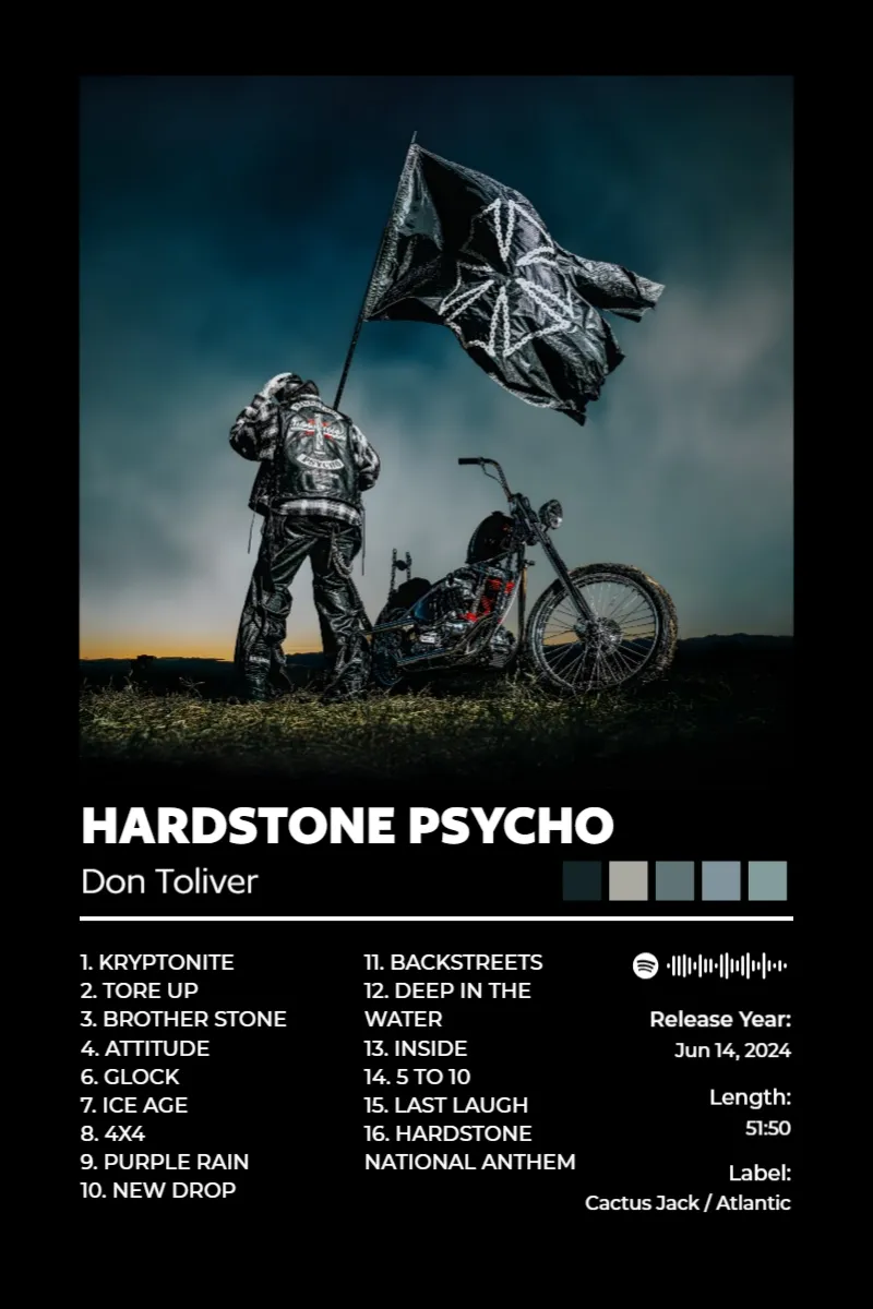 Album poster for HARDSTONE PSYCHO by Don Toliver