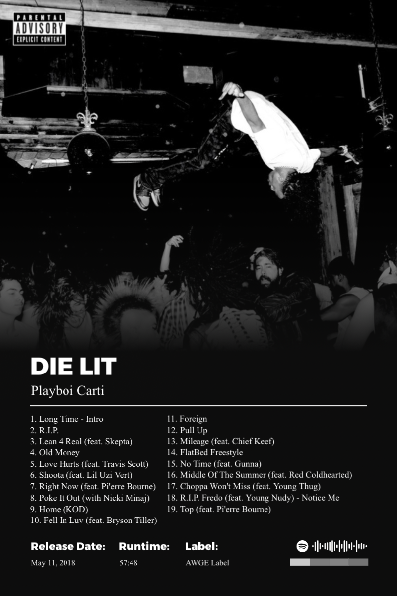 Album poster for Die Lit by Playboi Carti