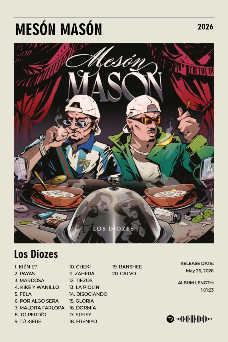 MESÓN MASÓN · MESÓN MASÓN · Los Diozes · 2:3 Album poster for MESÓN MASÓN by Los Diozes