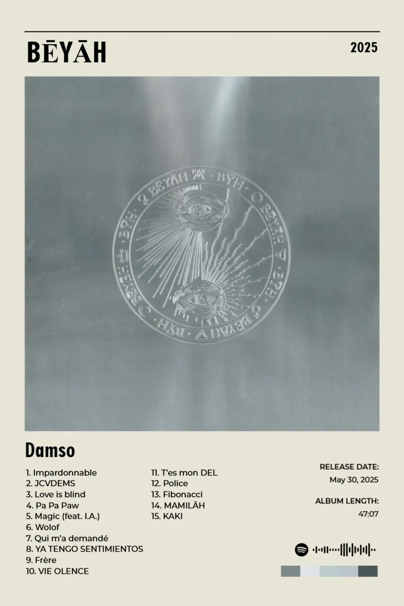 Album poster for BĒYĀH by Damso