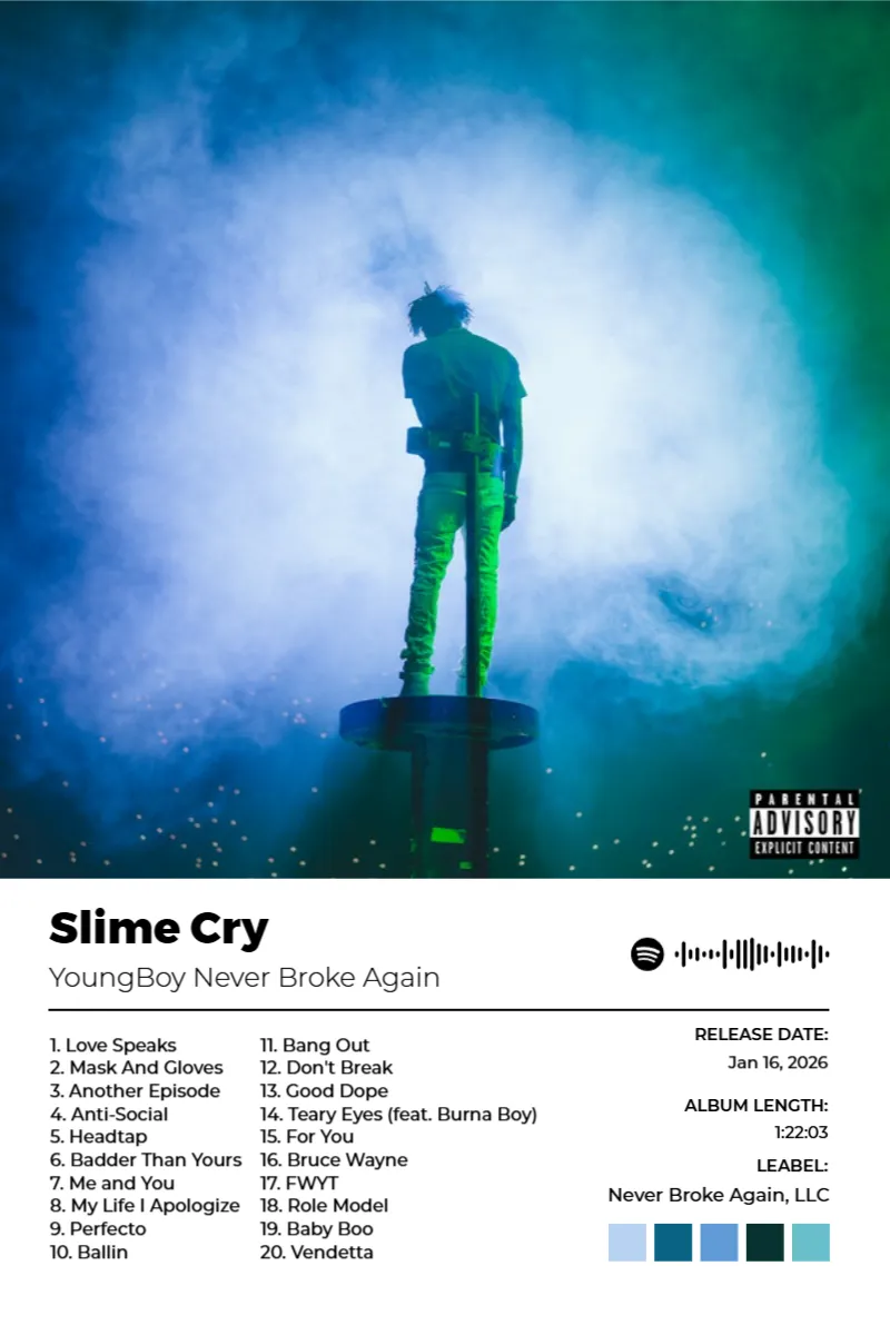 Slime Cry · Slime Cry · YoungBoy Never Broke Again · 2:3 Album poster for Slime Cry by YoungBoy Never Broke Again
