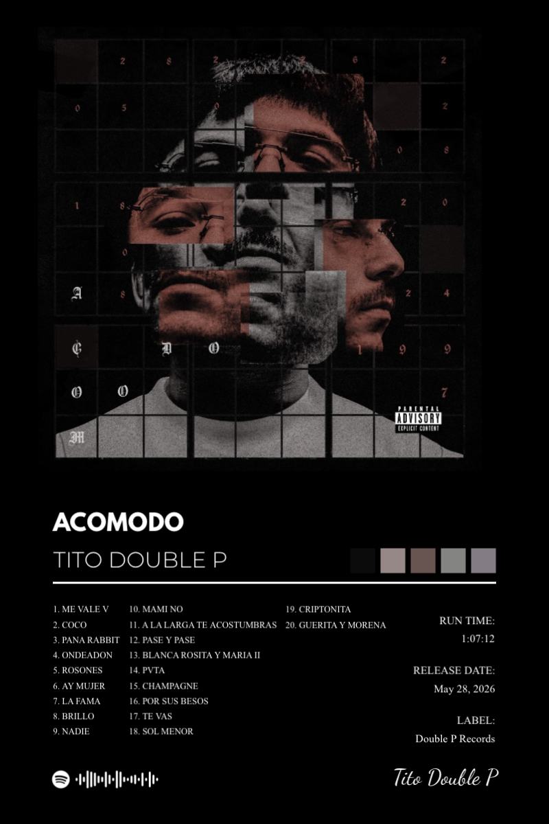 Album poster for ACOMODO by Tito Double P