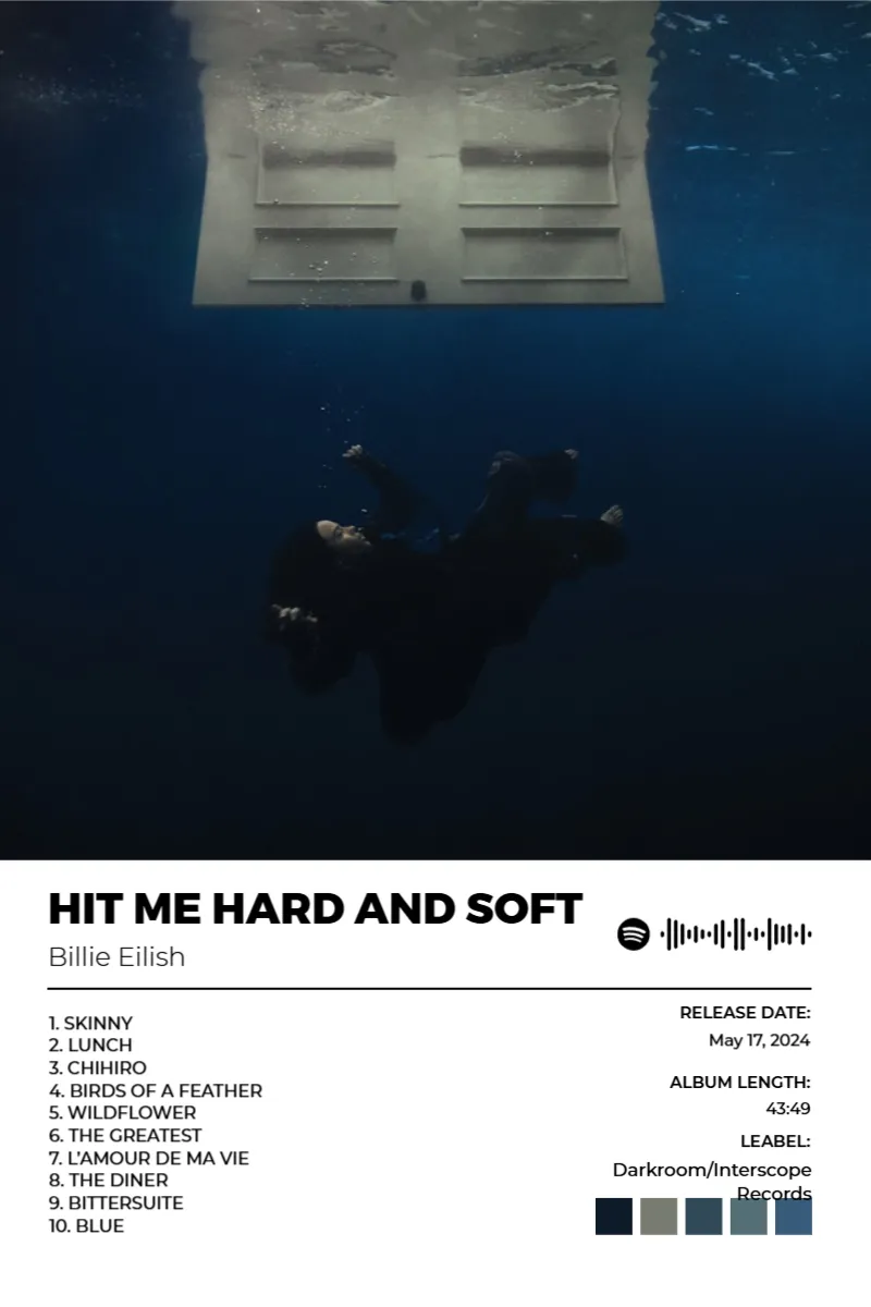 HIT ME HARD AND SOFT · HIT ME HARD AND SOFT · Billie Eilish · 2:3 Album poster for HIT ME HARD AND SOFT by Billie Eilish