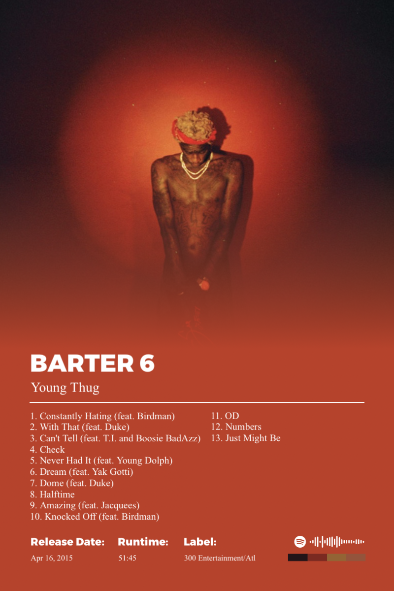 Barter 6 · Barter 6 · Young Thug · 2:3 Album poster for Barter 6 by Young Thug