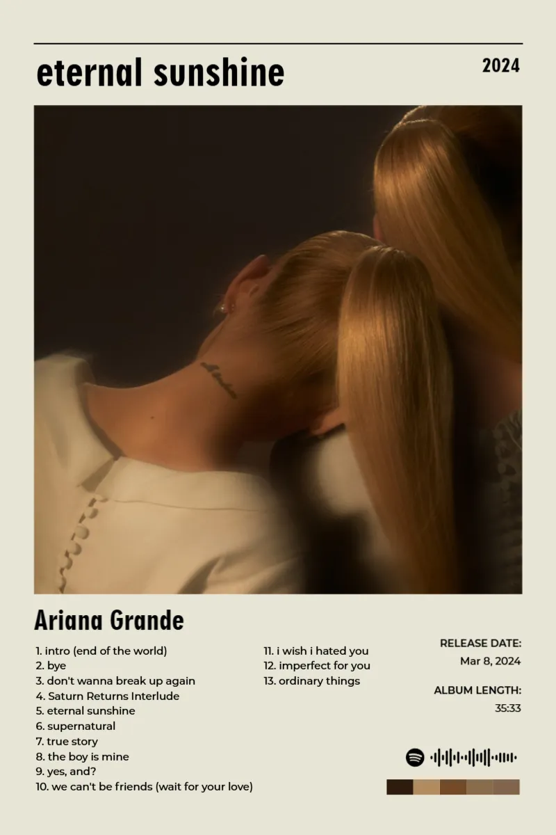 eternal sunshine · eternal sunshine · Ariana Grande · 2:3 Album poster for eternal sunshine by Ariana Grande