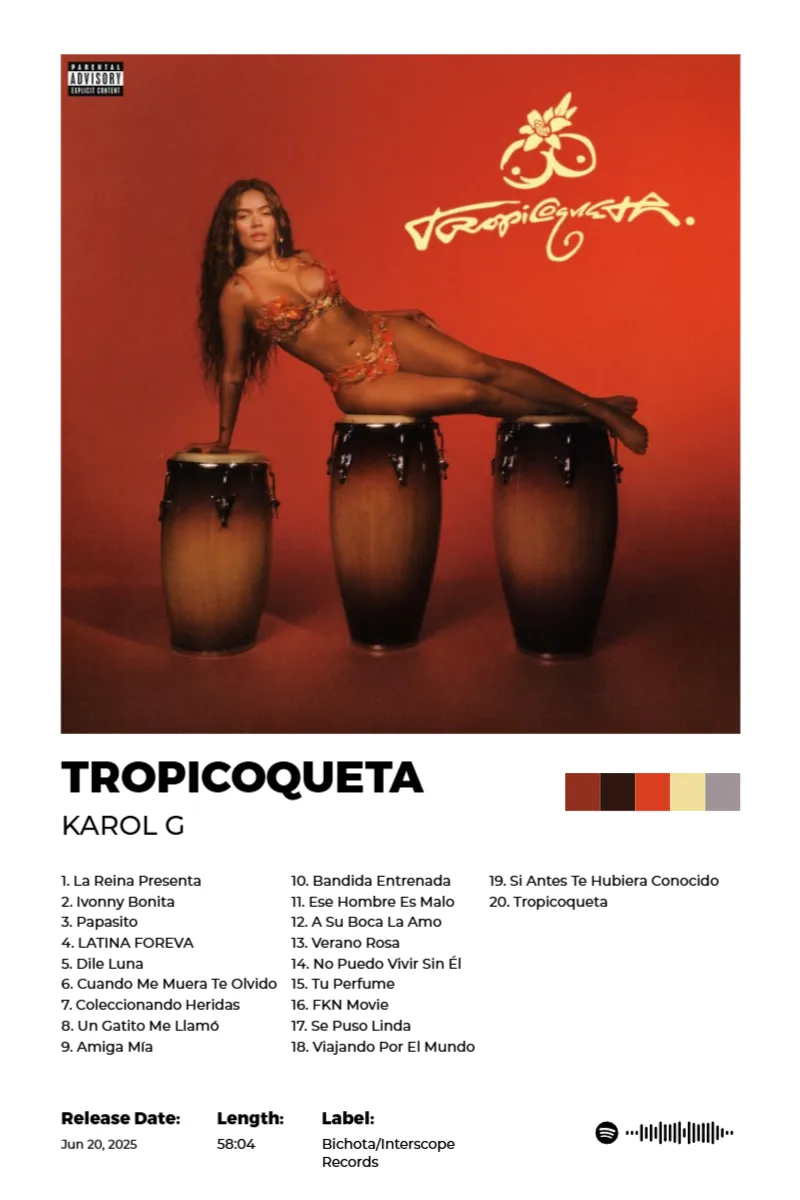 Tropicoqueta · Tropicoqueta · KAROL G · 2:3 Album poster for Tropicoqueta by KAROL G